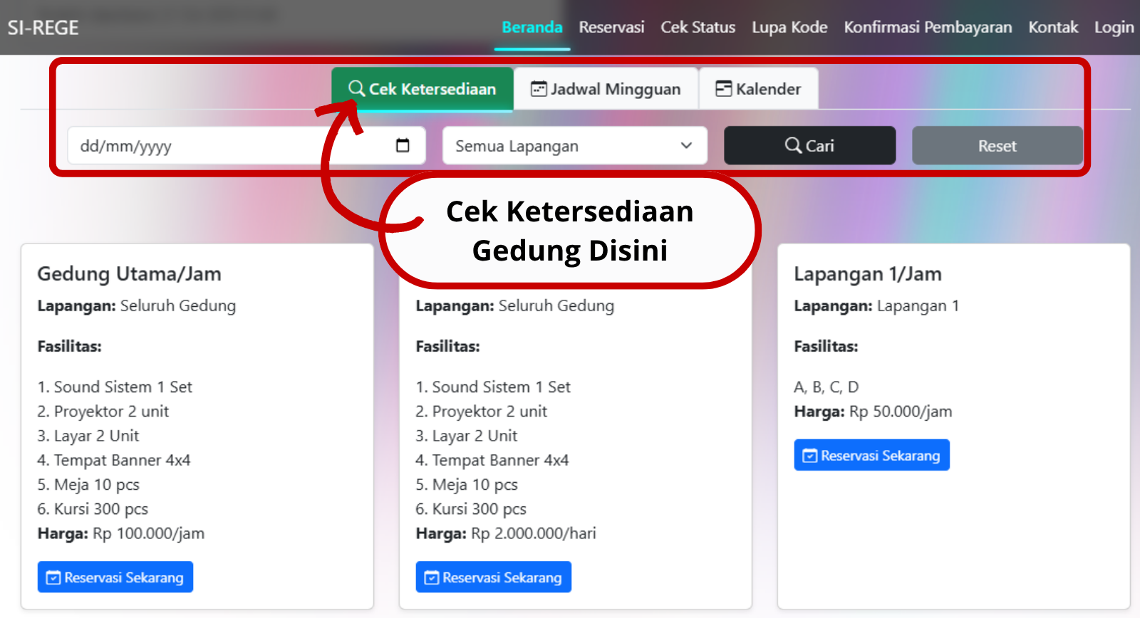 Cek Ketersediaan